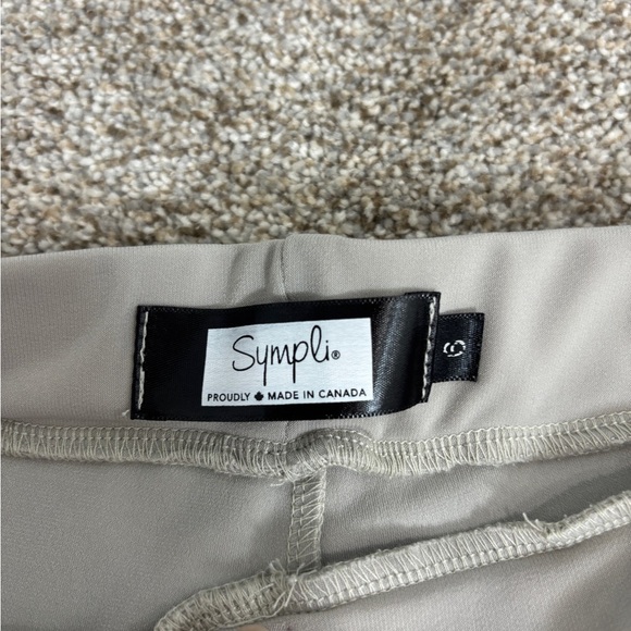 SYMPLI Black Pull-On Cropped Cuffed Jersey Knit Pants Size 6 EUC made in Canada - Picture 6 of 9